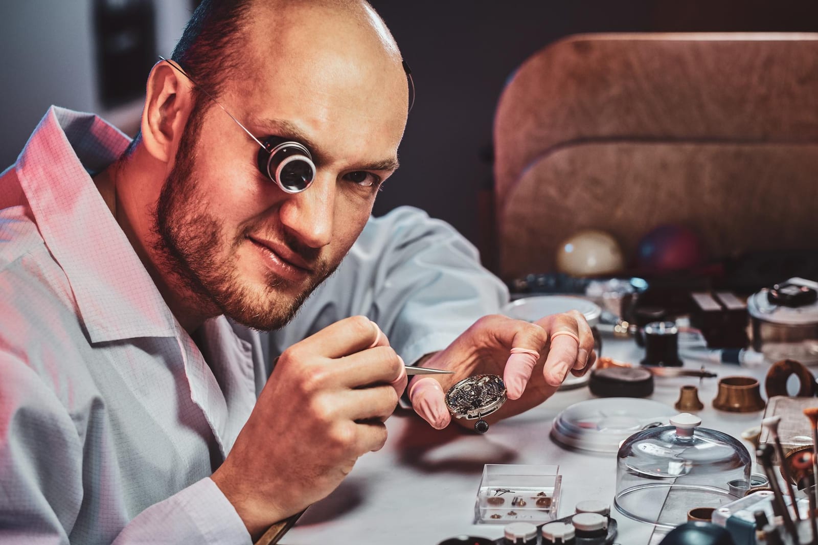 Relógio de ocasião com caixa premium, foto ilustrativa